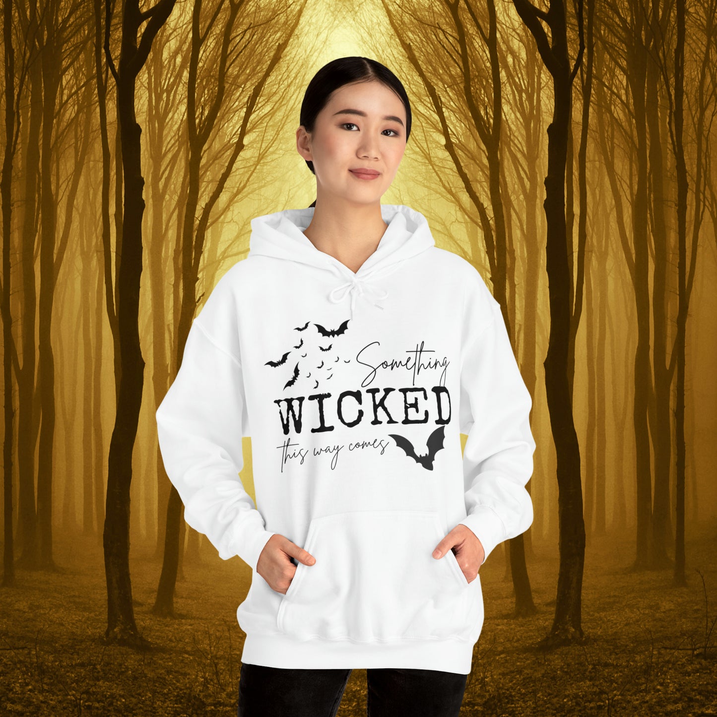 Something Wicked This Way Comes Spooky Hooded Sweatshirt