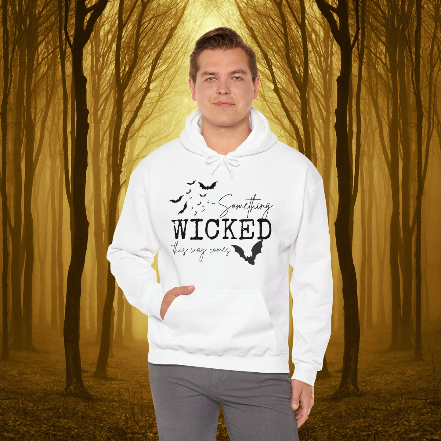 Something Wicked This Way Comes Spooky Hooded Sweatshirt