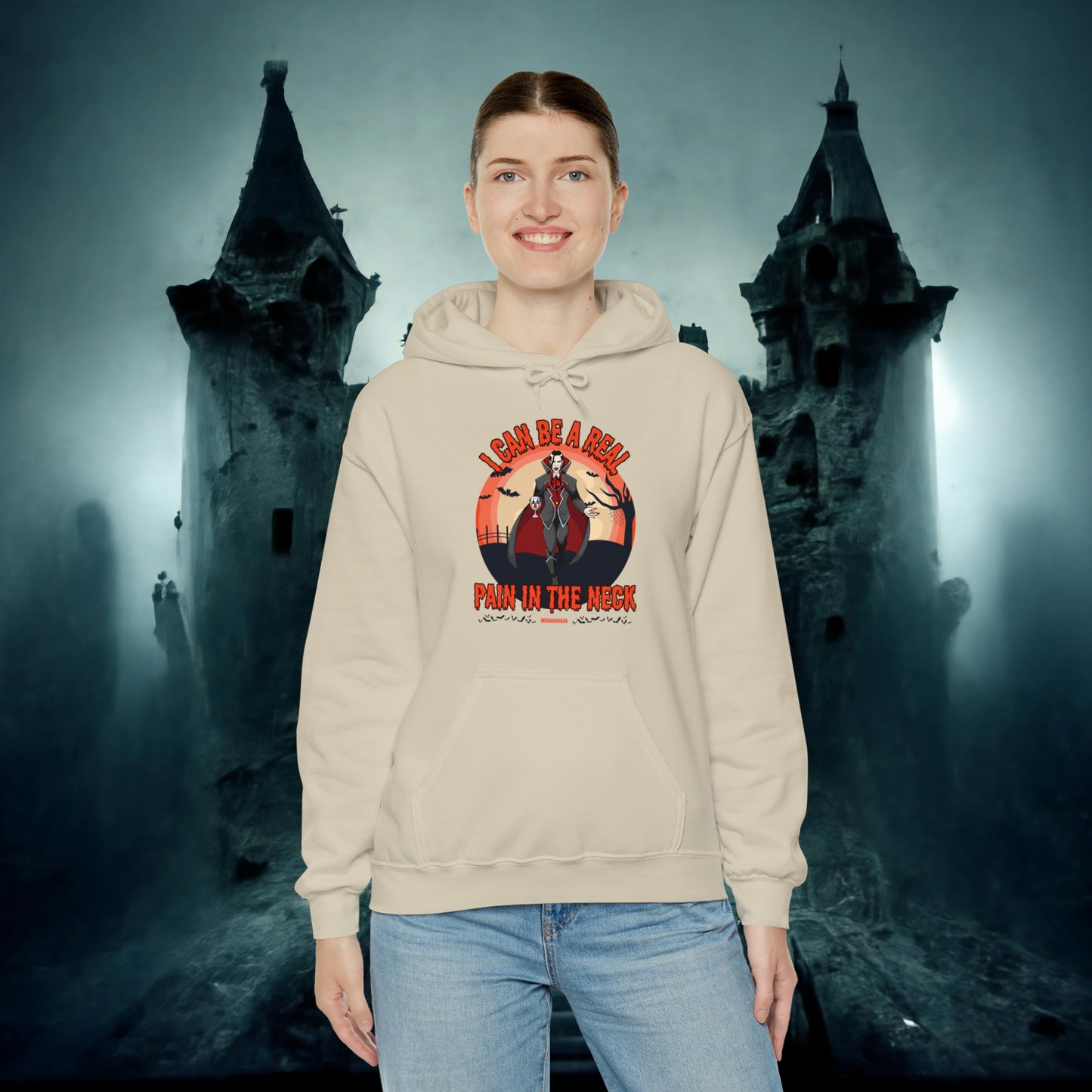 I Can Be A Real Pain In The Neck Muahahaha Vampire Dracula Funny Halloween Hoodie