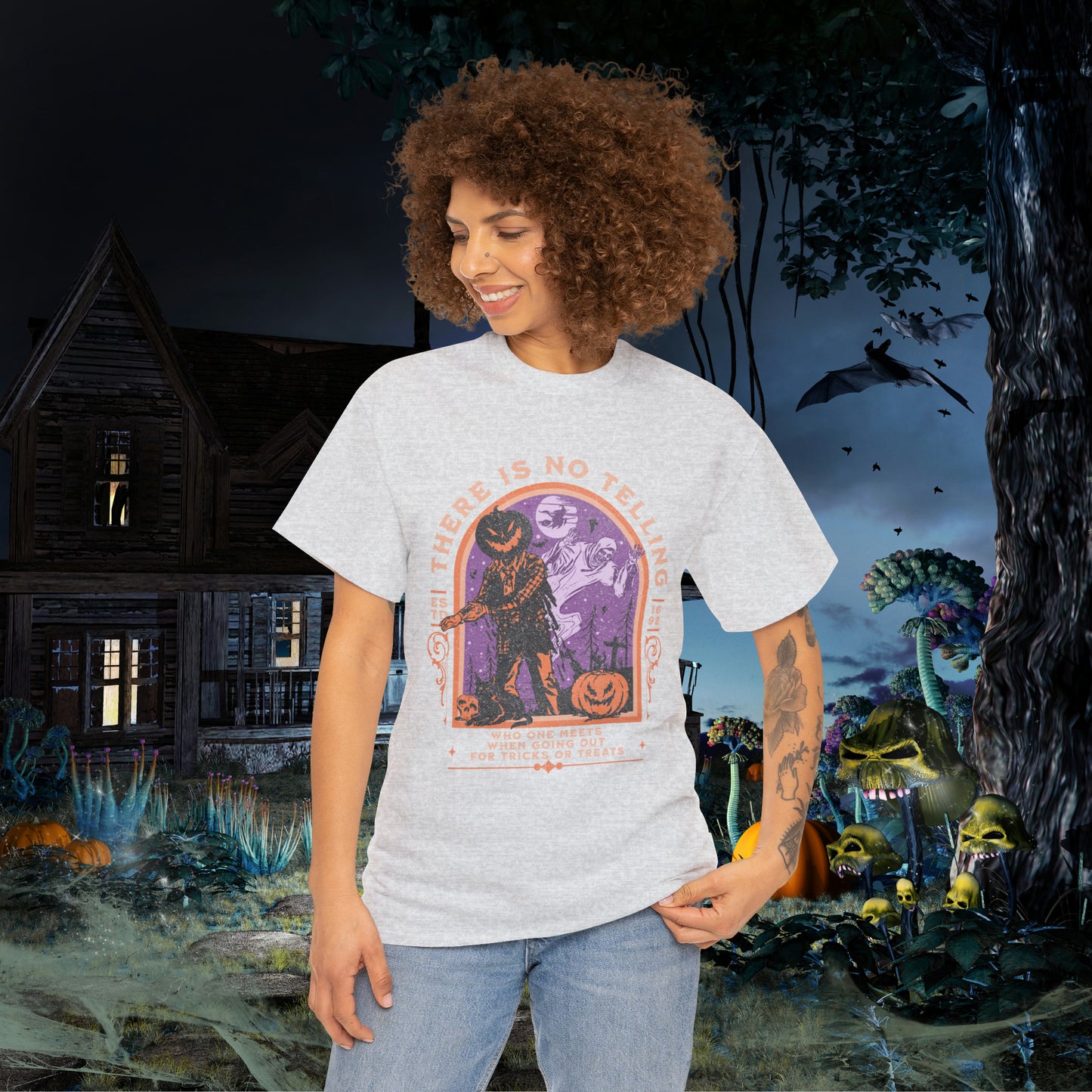 There Is No Telling Who One Meets When Going For Tricks Or Treats Pumpkinhead Spooky Halloween Shirt