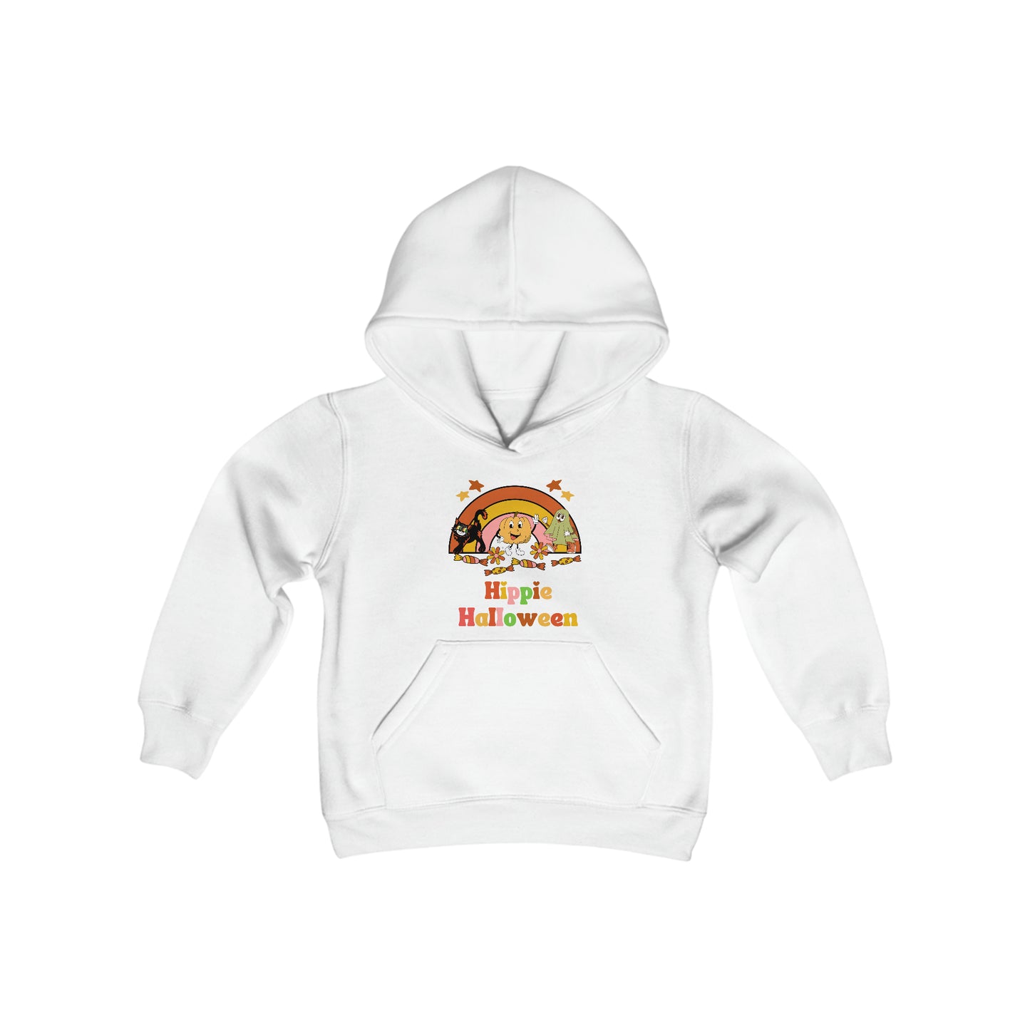 Hippie Halloween Retro Youth Hoodie