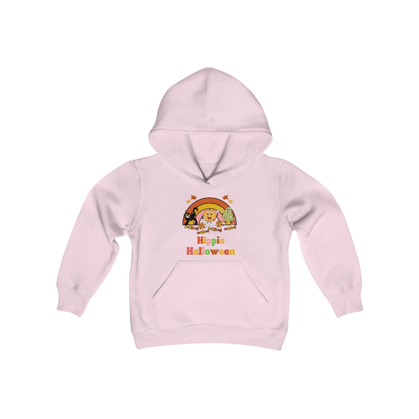 Hippie Halloween Retro Youth Hoodie