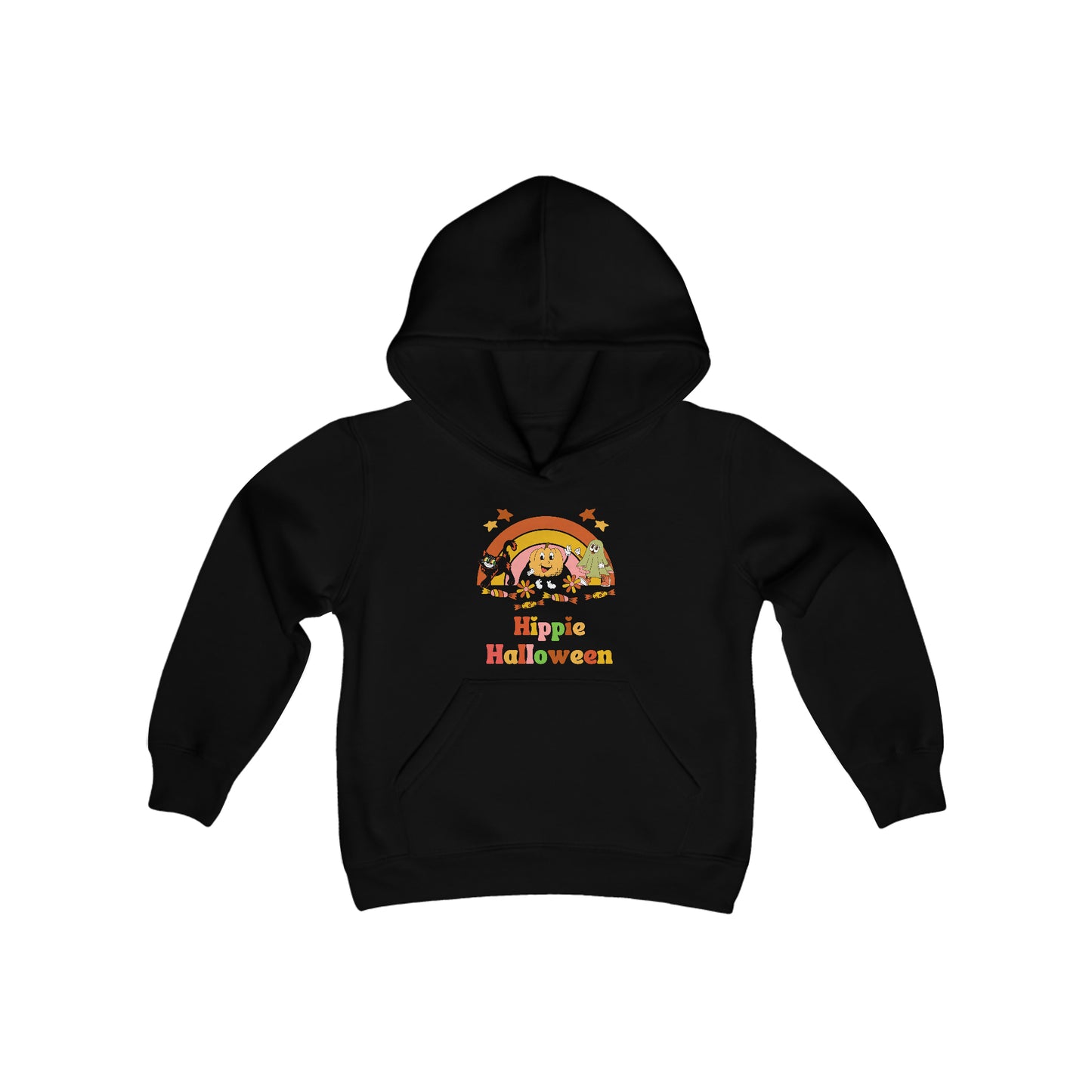 Hippie Halloween Retro Youth Hoodie