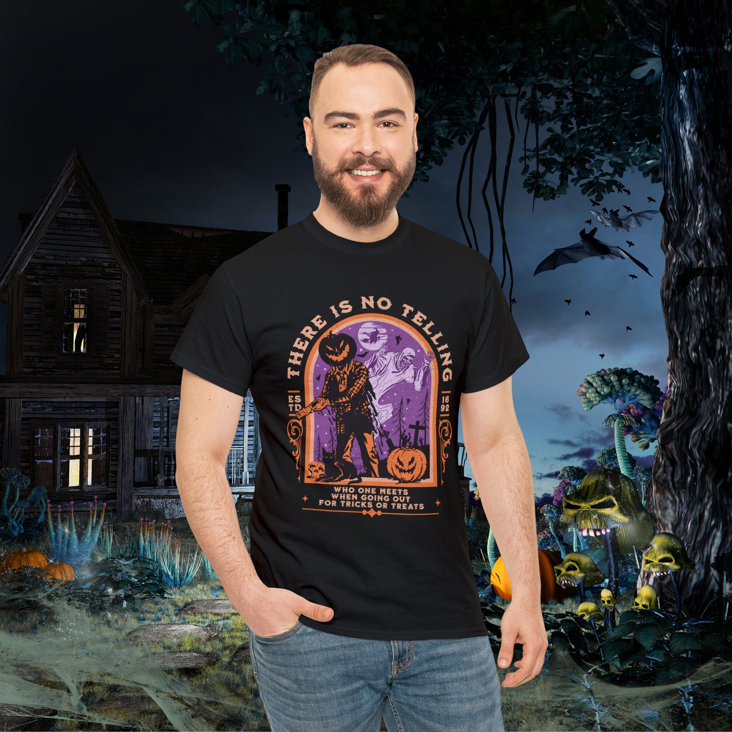 There Is No Telling Who One Meets When Going For Tricks Or Treats Pumpkinhead Spooky Halloween Shirt