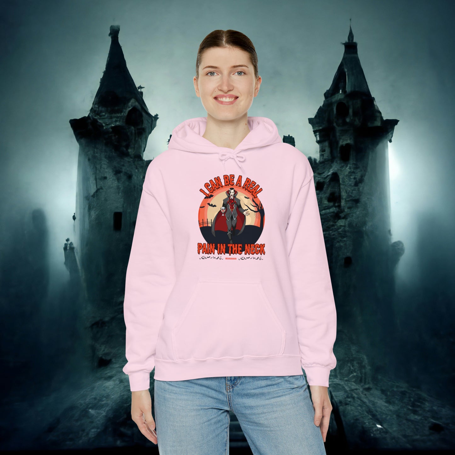 I Can Be A Real Pain In The Neck Muahahaha Vampire Dracula Funny Halloween Hoodie