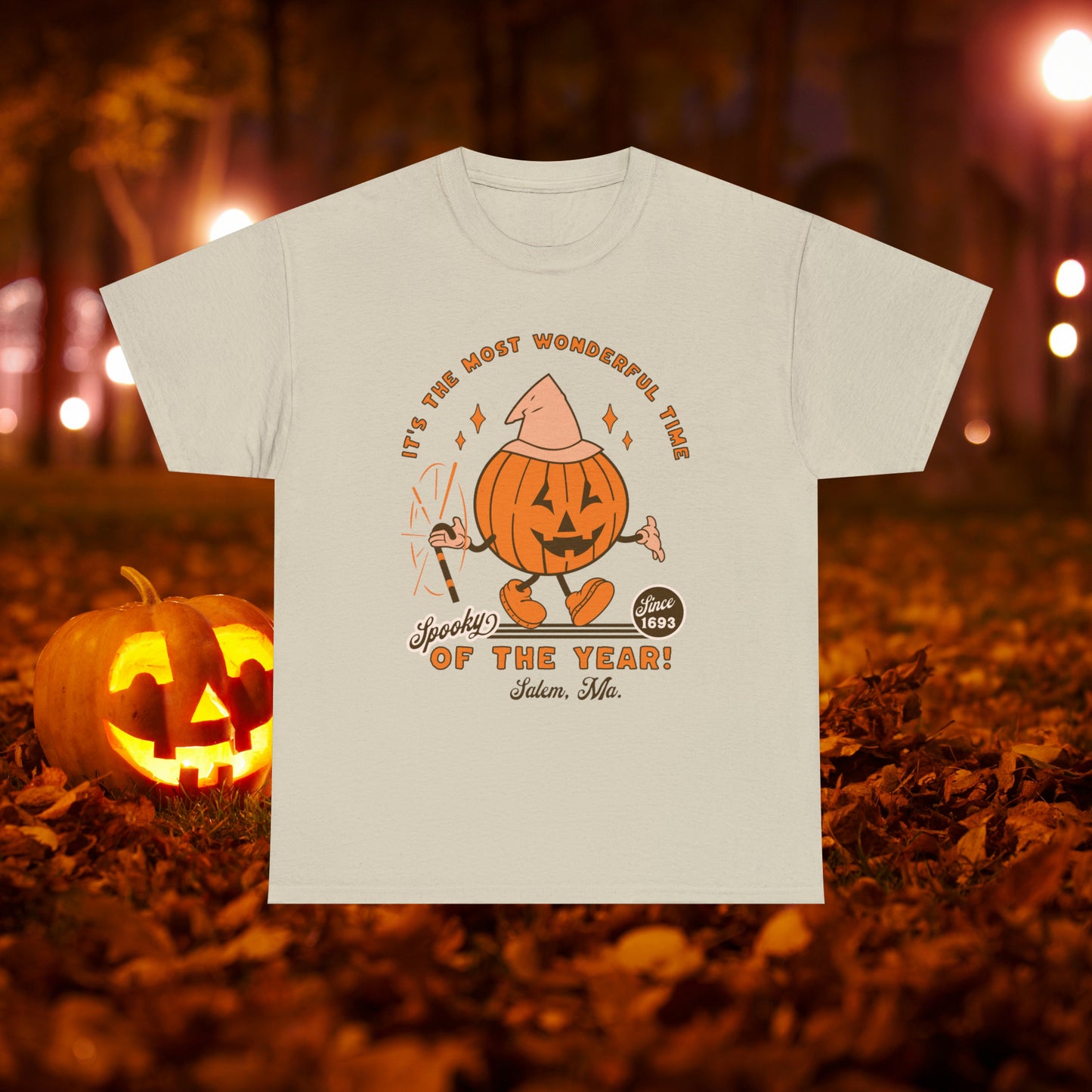 It's The Most Wonderful Time of The Year Spooky Since 1693 Salem, MA Retro Halloween Jack o Lantern Shirt