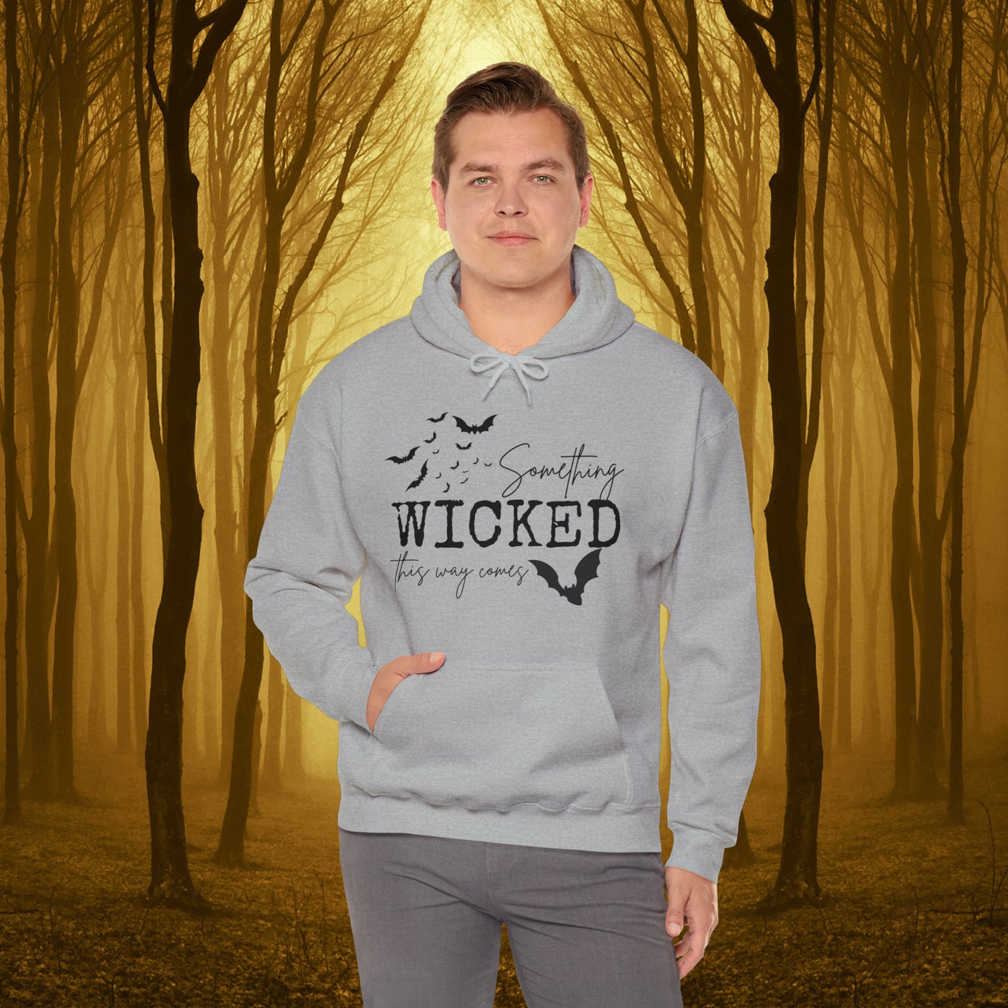 Something Wicked This Way Comes Spooky Hooded Sweatshirt