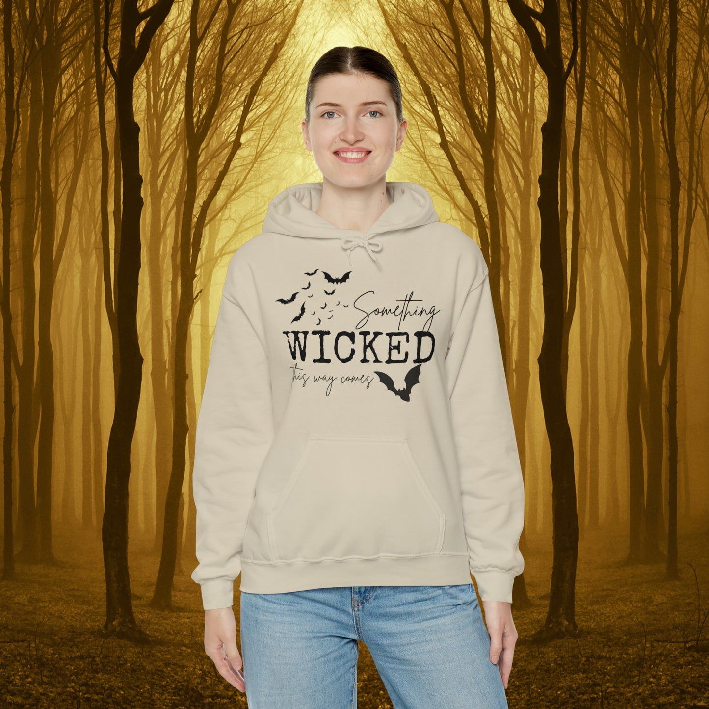 Something Wicked This Way Comes Spooky Hooded Sweatshirt