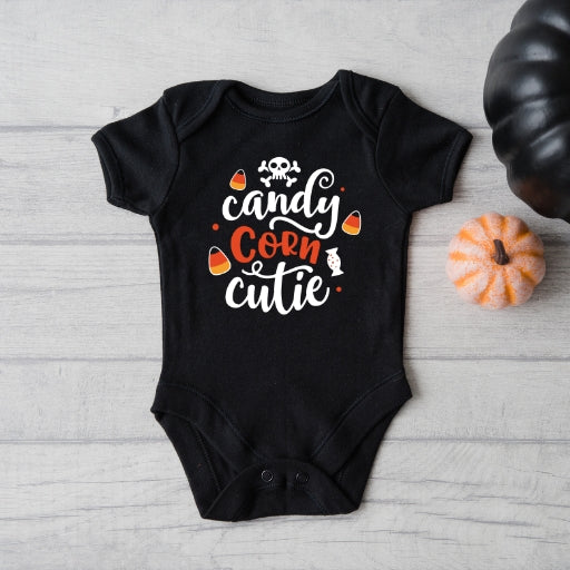 Candy Corn Cutie Halloween Infant Baby Bodysuit Onesie